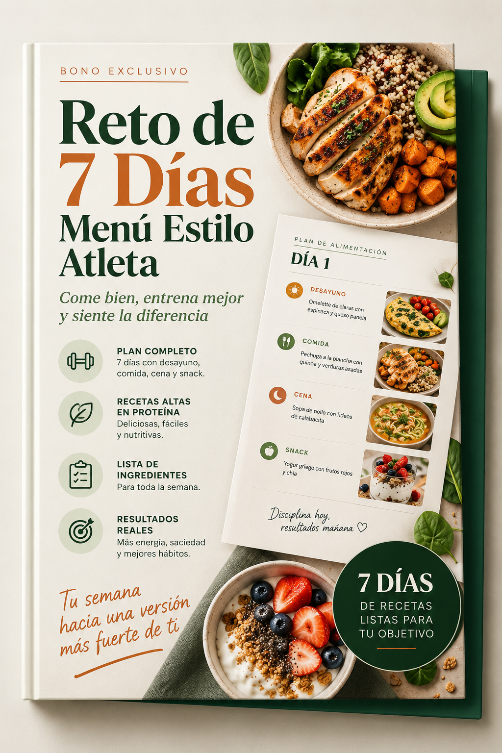 Portada de Reto de 7 Días: Menú Estilo Atleta