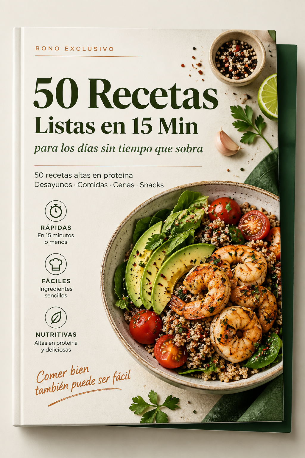 Portada de 50 Recetas Listas en 15 Minutos